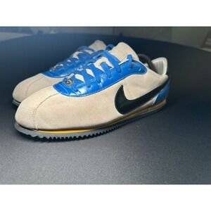 Nike Cortez Shoes Suede Leather Blue Tan‎ NikeID Running Shoes Mens Sz 12 348056